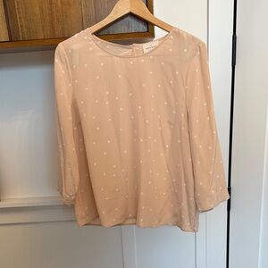 Sezane Polka Dot Blouse - pink 42
